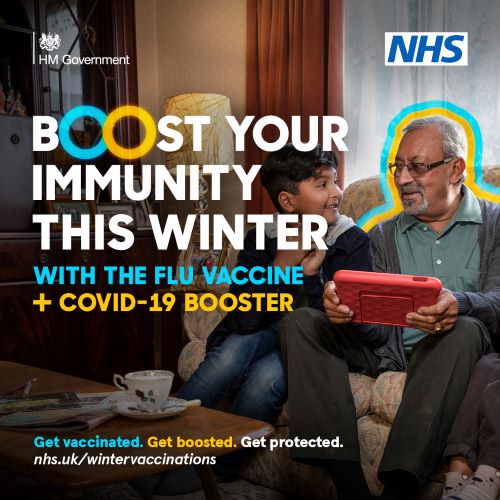 Flu and covid 19 vaccination booster